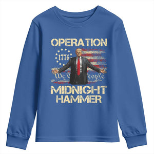 Operation Midnight Hammer Youth Sweatshirt We The People 1776 American Flag TS02 Royal Blue Print Your Wear