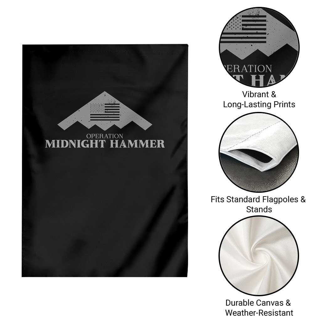 Operation Midnight Hammer Garden Flag Stealth Patriot TS02 Print Your Wear