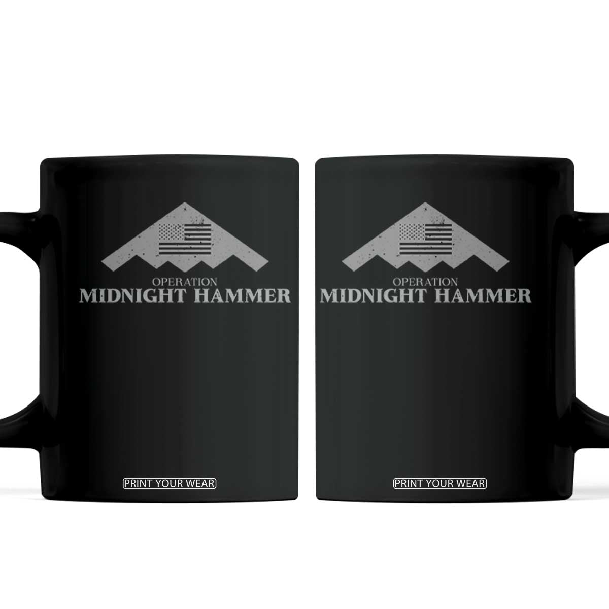 Operation Midnight Hammer Coffee Mug Stealth Patriot TS02 Black Print Your Wear