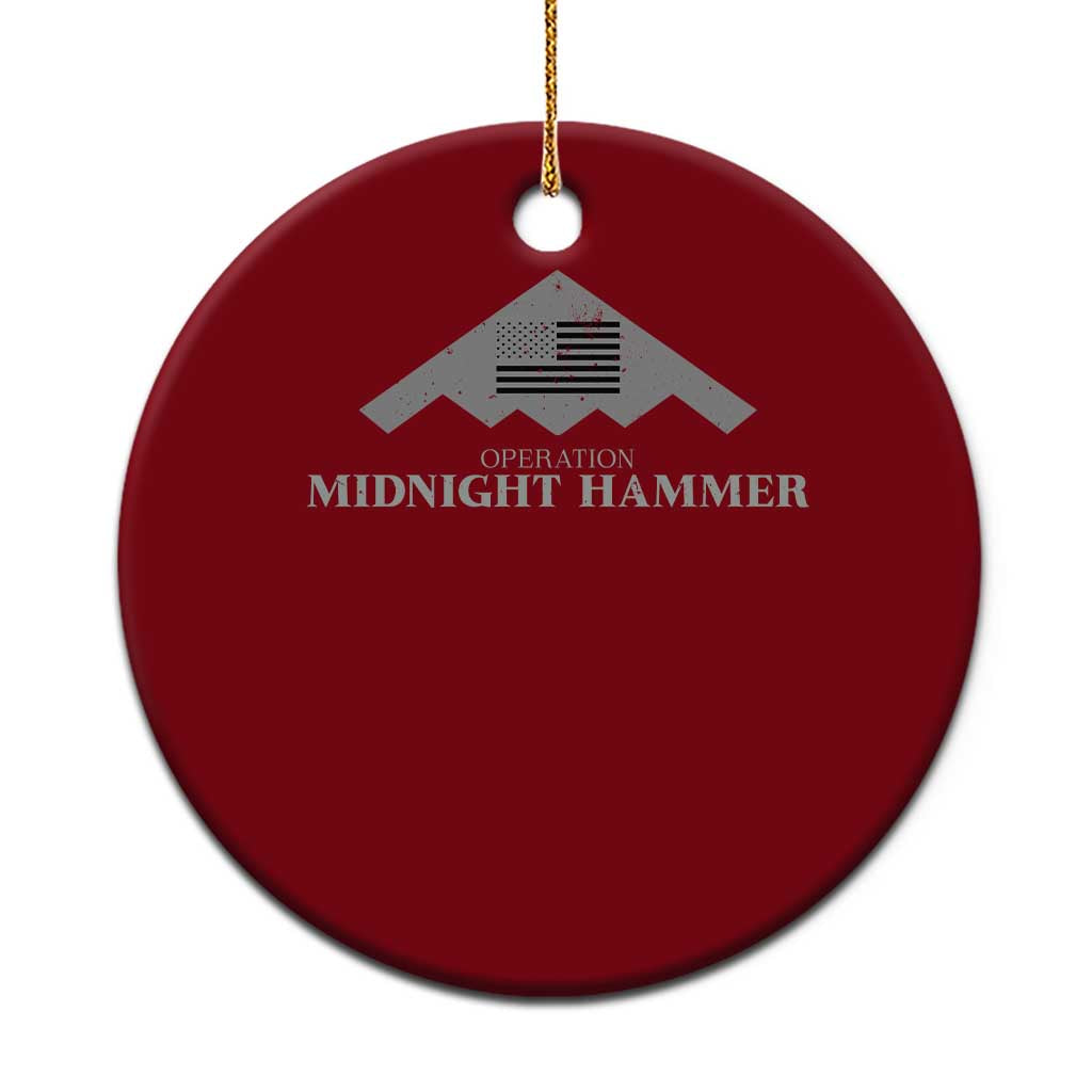 Operation Midnight Hammer Ceramic Ornament Stealth Patriot TS02 1pc Red Print Your Wear
