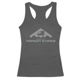 Operation Midnight Hammer Racerback Tank Top Stealth Patriot TS02 Dark Heather Print Your Wear