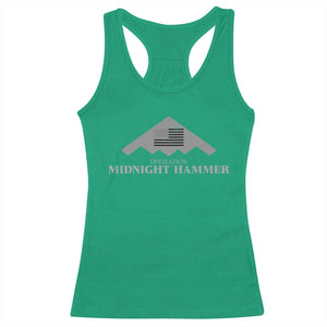 Operation Midnight Hammer Racerback Tank Top Stealth Patriot TS02 Irish Green Print Your Wear