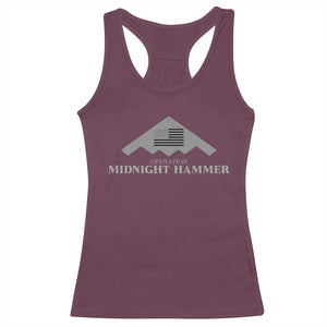 Operation Midnight Hammer Racerback Tank Top Stealth Patriot TS02 Maroon Print Your Wear