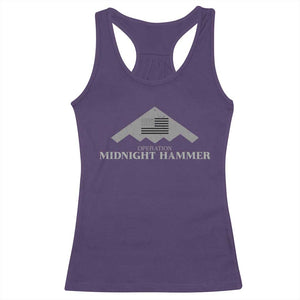 Operation Midnight Hammer Racerback Tank Top Stealth Patriot TS02 Purple Print Your Wear