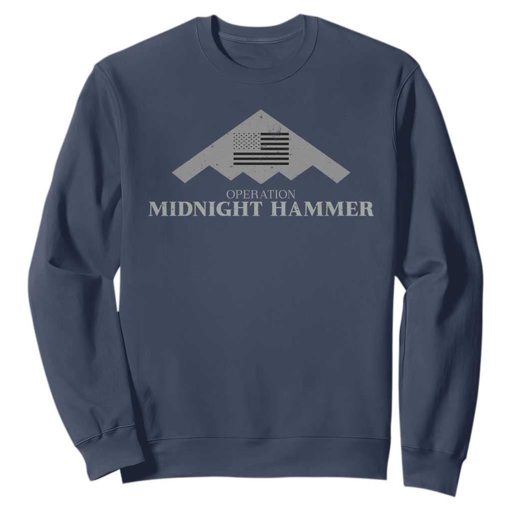 Operation Midnight Hammer Sweatshirt Stealth Patriot TS02 Navy Print Your Wear