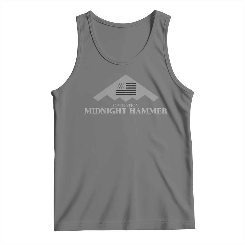 Operation Midnight Hammer Tank Top Stealth Patriot TS02 Black Heather Print Your Wear