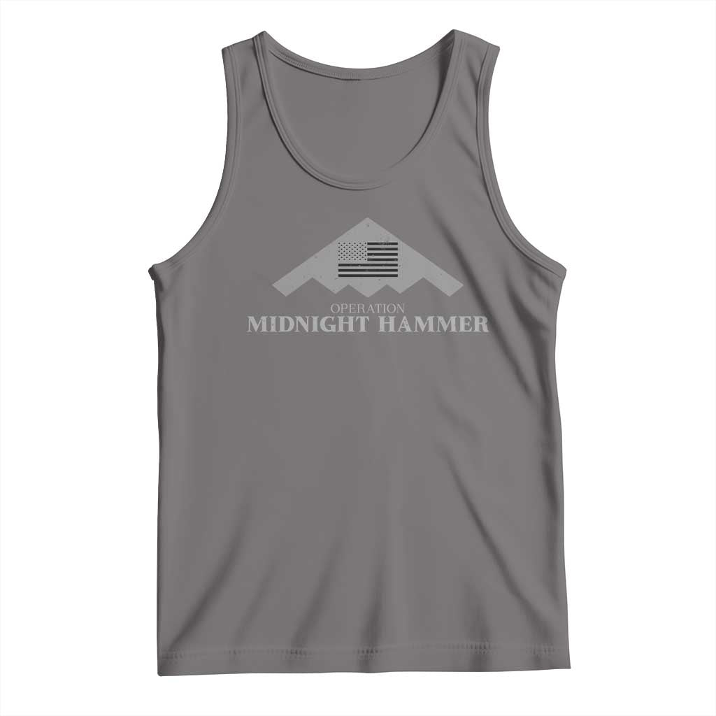 Operation Midnight Hammer Tank Top Stealth Patriot TS02 Deep Heather Print Your Wear