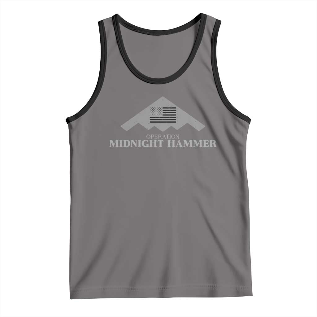Operation Midnight Hammer Tank Top Stealth Patriot TS02 Deep Heather Black Print Your Wear