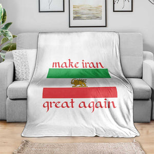 Make Iran Great Again Throw Blanket Vintage Lion and Sun Flag Patriotic Iranian Pride TS02 Print Your Wear