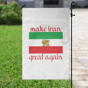 Make Iran Great Again Garden Flag Vintage Lion and Sun Flag Patriotic Iranian Pride TS02 Print Your Wear