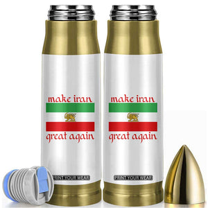 Make Iran Great Again Bullet Tumbler Vintage Lion and Sun Flag Patriotic Iranian Pride TS02 White Print Your Wear