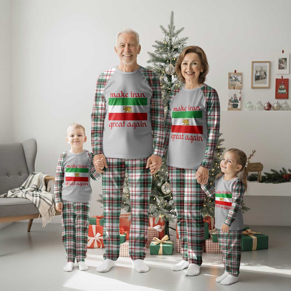 Make Iran Great Again Plaid Pajama Set Vintage Lion and Sun Flag Patriotic Iranian Pride TS02 Christmas Plaid Print Your Wear