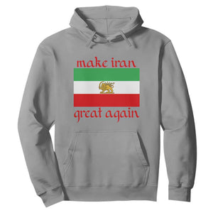 Make Iran Great Again Hoodie Vintage Lion and Sun Flag Patriotic Iranian Pride TS02 Sport Gray Print Your Wear