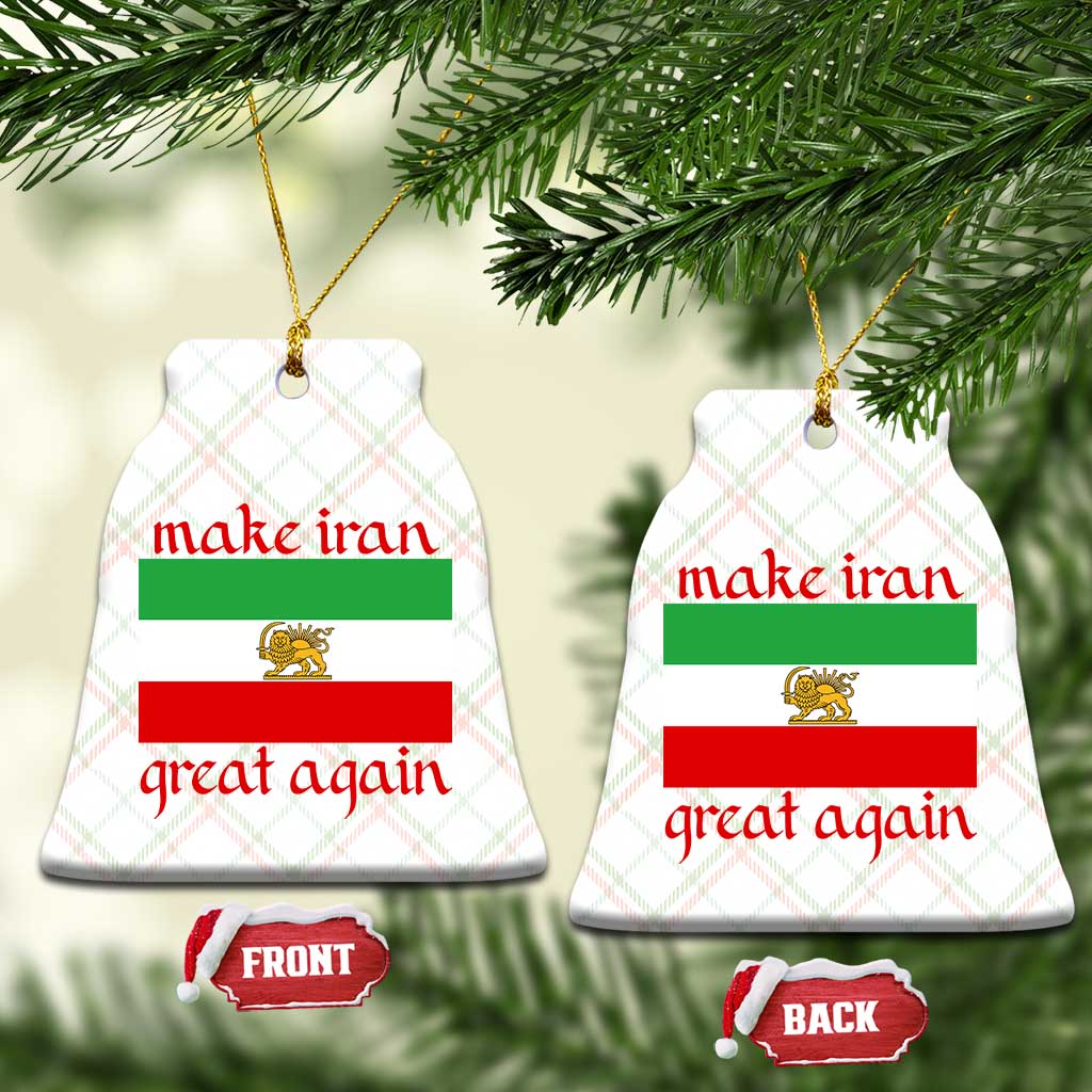 Make Iran Great Again Ceramic Ornament Vintage Lion and Sun Flag Patriotic Iranian Pride TS02 Print Your Wear