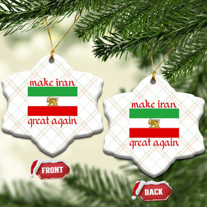 Make Iran Great Again Ceramic Ornament Vintage Lion and Sun Flag Patriotic Iranian Pride TS02 Print Your Wear