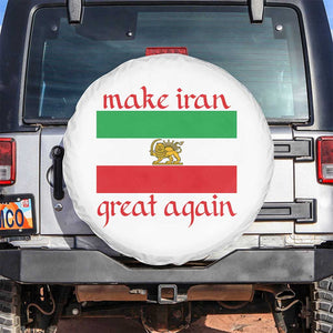 Make Iran Great Again Spare Tire Cover Vintage Lion and Sun Flag Patriotic Iranian Pride TS02 No hole White Print Your Wear