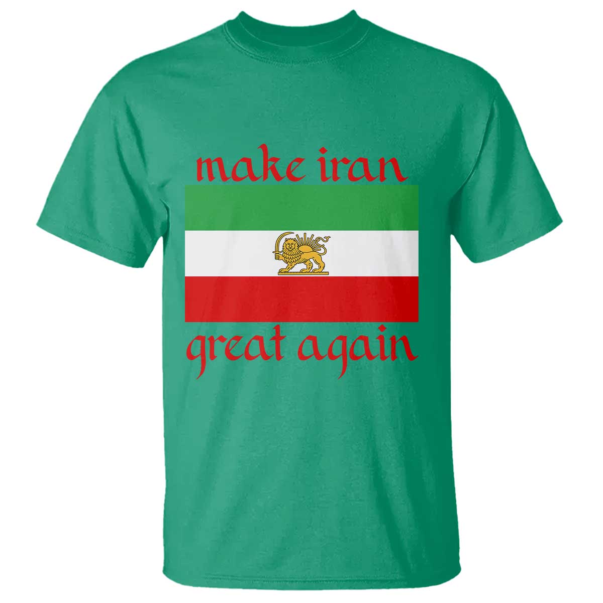 Make Iran Great Again T Shirt Vintage Lion and Sun Flag Patriotic Iranian Pride TS02 Irish Green Print Your Wear