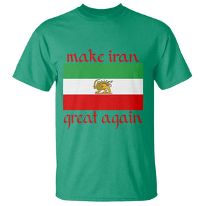 Make Iran Great Again T Shirt Vintage Lion and Sun Flag Patriotic Iranian Pride TS02 Irish Green Print Your Wear