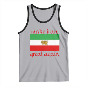 Make Iran Great Again Tank Top Vintage Lion and Sun Flag Patriotic Iranian Pride TS02 Athletic Heather Black Print Your Wear