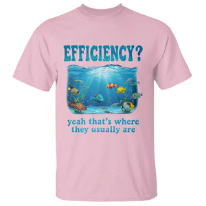 Efficiency Is Fish In Sea Funny Fish Pun Dad Joke T Shirt Yeah Thats Where They Usually Are Marine Life Ocean Humor