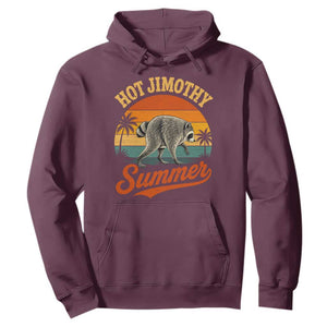 Hot Jimothy Summer Retro Sunset Beach Graphic Hoodie Funny Viral Seattle Raccoon Meme