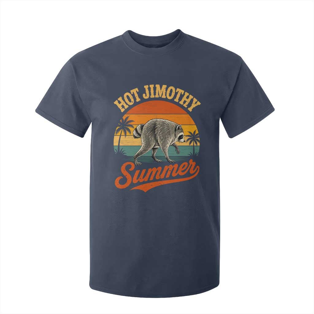 Hot Jimothy Summer Retro Sunset Beach Graphic T Shirt For Kid Funny Viral Seattle Raccoon Meme