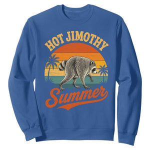 Hot Jimothy Summer Retro Sunset Beach Graphic Sweatshirt Funny Viral Seattle Raccoon Meme