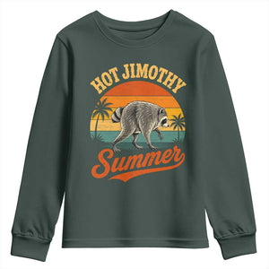 Hot Jimothy Summer Retro Sunset Beach Graphic Youth Sweatshirt Funny Viral Seattle Raccoon Meme