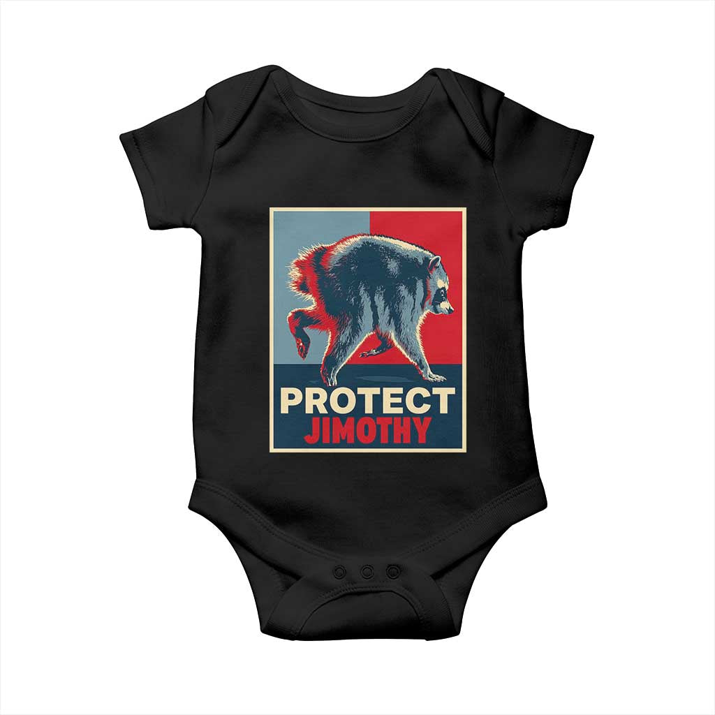 Protect Jimothy Seattle Raccoon Supporter Baby Onesie Hope Style Poster Parody Graphic TS02 Black Print Your Wear