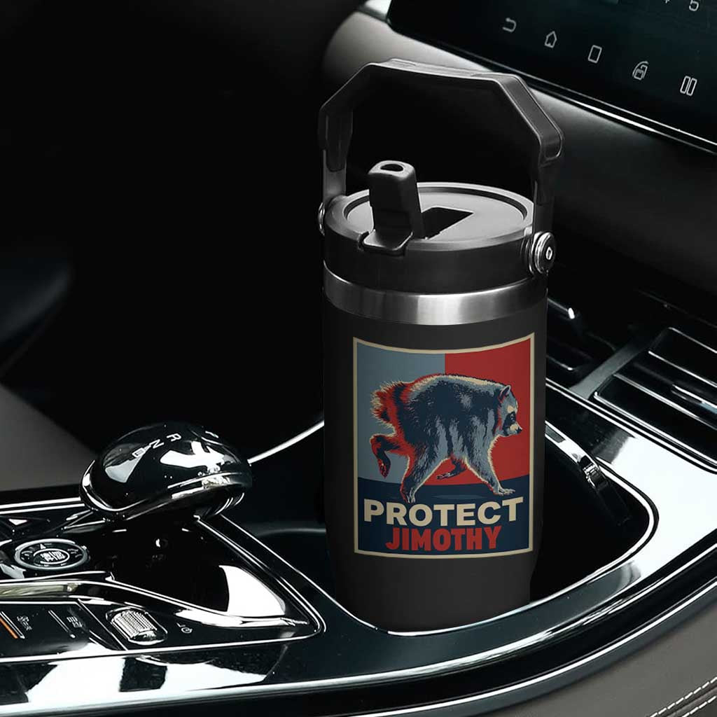 Protect Jimothy Seattle Raccoon Supporter Flip Straw Tumbler Hope Style Poster Parody Graphic