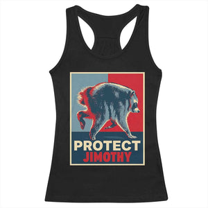 Protect Jimothy Seattle Raccoon Supporter Racerback Tank Top Hope Style Poster Parody Graphic