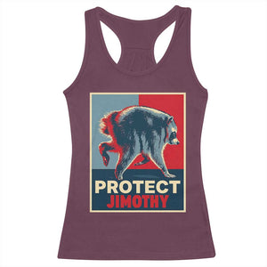 Protect Jimothy Seattle Raccoon Supporter Racerback Tank Top Hope Style Poster Parody Graphic