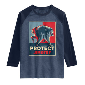 Protect Jimothy Seattle Raccoon Supporter Raglan Shirt Hope Style Poster Parody Graphic