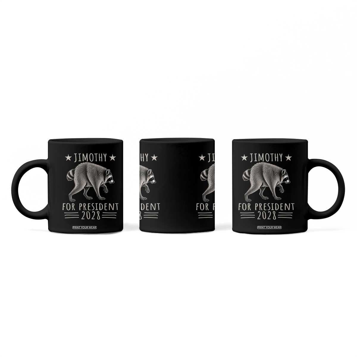 Jimothy For President 2028 Parody Coffee Mug Funny Viral Seattle Raccoon Lover