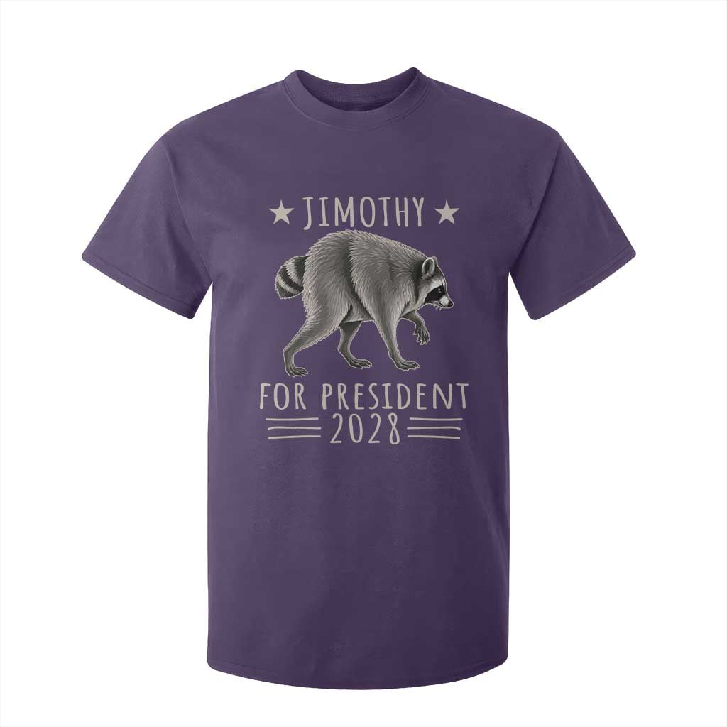 Jimothy For President 2028 Parody T Shirt For Kid Funny Viral Seattle Raccoon Lover