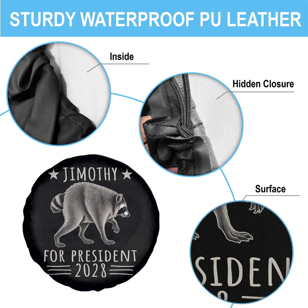 Jimothy For President 2028 Parody Spare Tire Cover Funny Viral Seattle Raccoon Lover