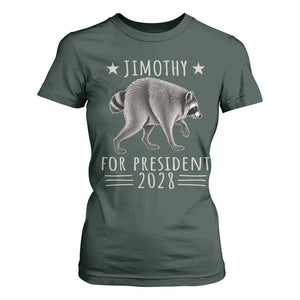 Jimothy For President 2028 Parody T Shirt For Women Funny Viral Seattle Raccoon Lover
