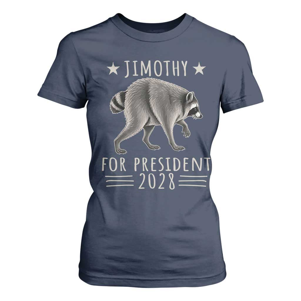 Jimothy For President 2028 Parody T Shirt For Women Funny Viral Seattle Raccoon Lover