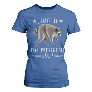 Jimothy For President 2028 Parody T Shirt For Women Funny Viral Seattle Raccoon Lover