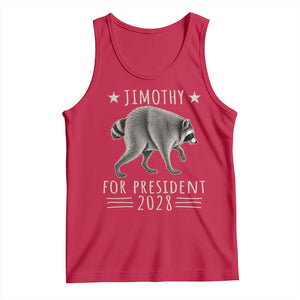 Jimothy For President 2028 Parody Tank Top Funny Viral Seattle Raccoon Lover