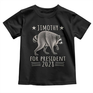 Jimothy For President 2028 Parody Toddler T Shirt Funny Viral Seattle Raccoon Lover