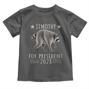Jimothy For President 2028 Parody Toddler T Shirt Funny Viral Seattle Raccoon Lover