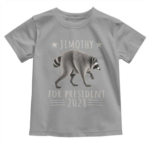 Jimothy For President 2028 Parody Toddler T Shirt Funny Viral Seattle Raccoon Lover