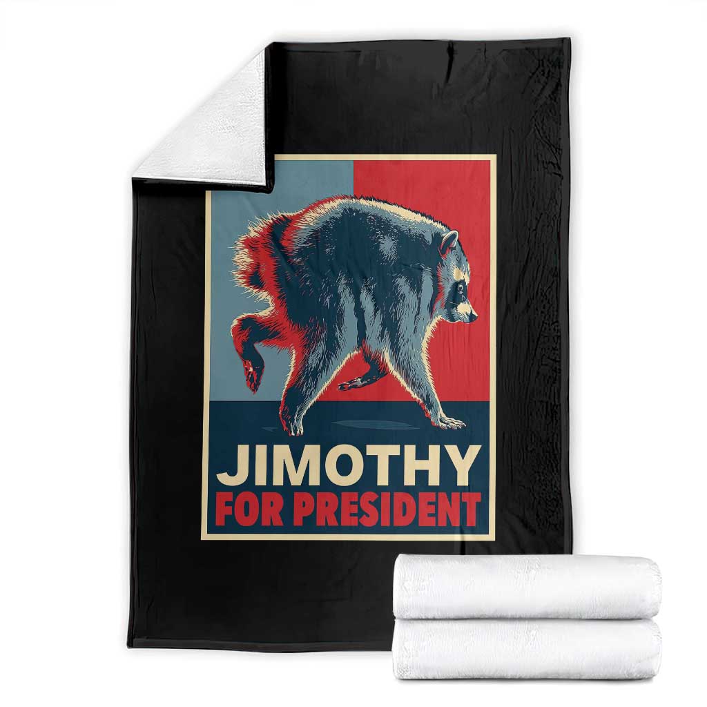Jimothy For President Parody Throw Blanket Hope Style Viral Seattle Raccoon Graphic TS02 Black Print Your Wear