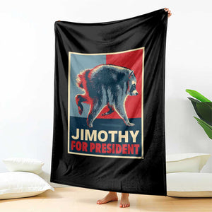 Jimothy For President Parody Throw Blanket Hope Style Viral Seattle Raccoon Graphic