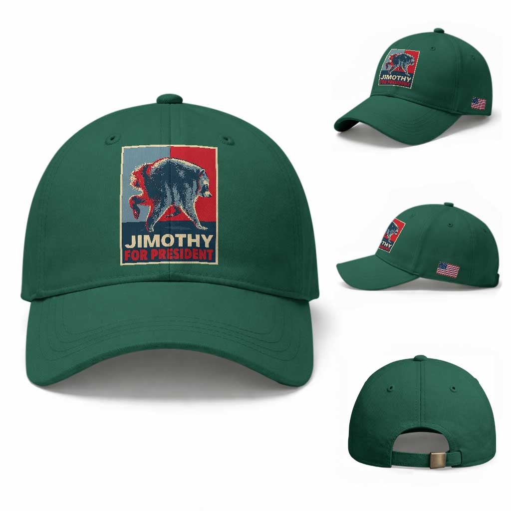 Jimothy For President Parody Baseball Cap Hope Style Viral Seattle Raccoon Graphic