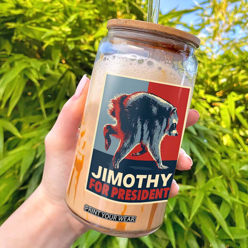 Jimothy For President Parody Glass Can Hope Style Viral Seattle Raccoon Graphic TS02 Black Print Your Wear