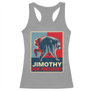 Jimothy For President Parody Racerback Tank Top Hope Style Viral Seattle Raccoon Graphic