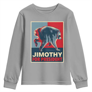 Jimothy For President Parody Youth Sweatshirt Hope Style Viral Seattle Raccoon Graphic