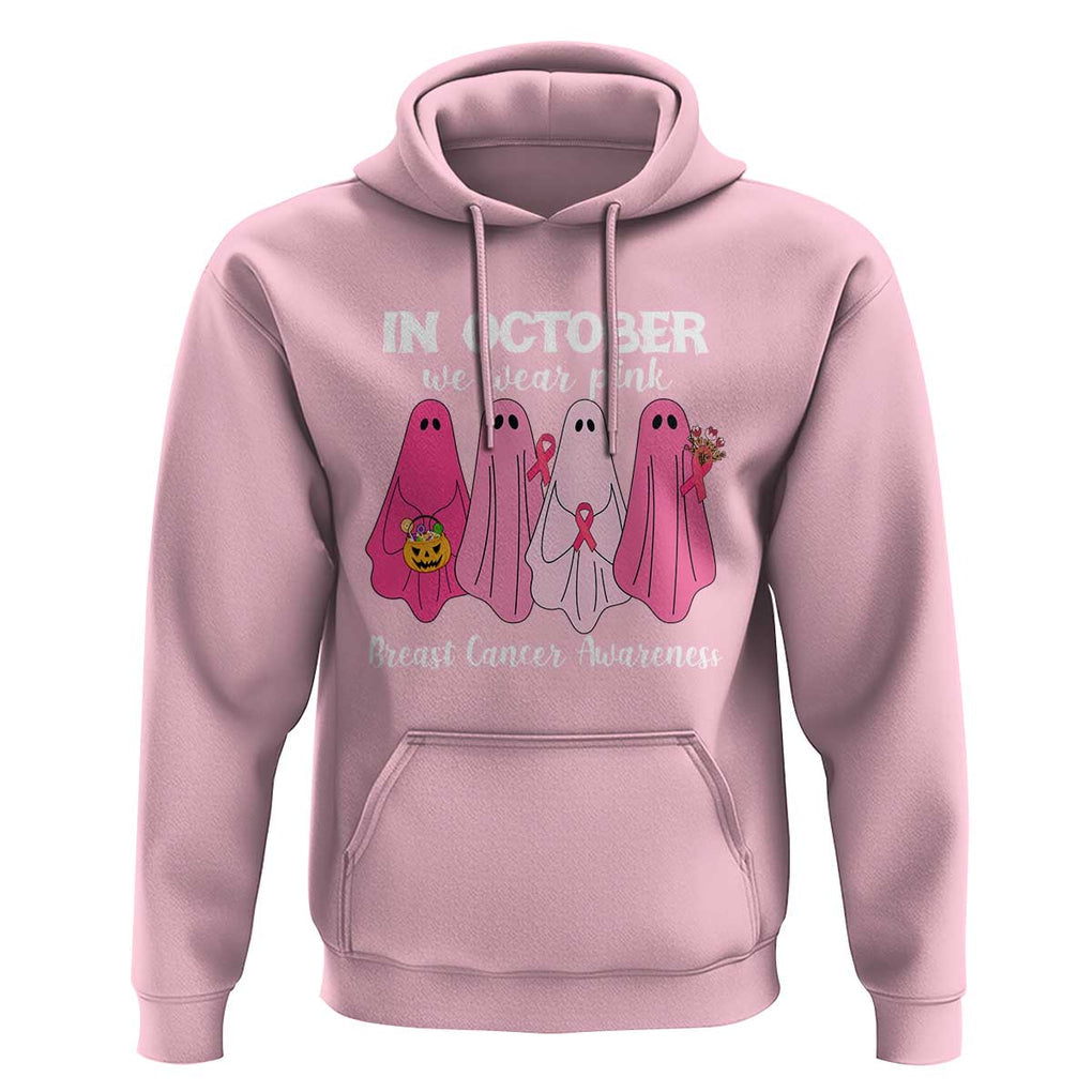 Breast Cancer Boo Sheet Hoodie In October We Wear Pink Ribbon Support TS02 Light Pink Print Your Wear